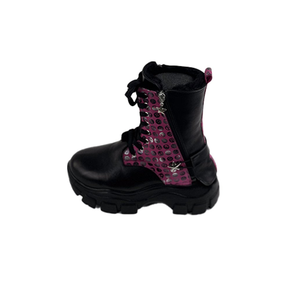 Black-Fuchsia Special Design Genuine Leather Crocodile Women's Boots/Sandals-Authentic Crocodile Leather, Combining Elegance and Style for a Distinct and Fashionable Look