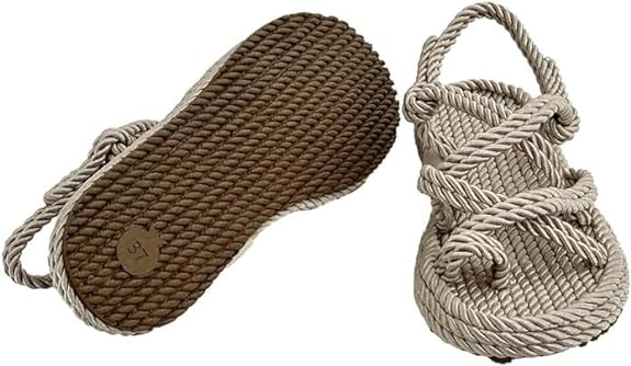 Skin Neolit Sole Women's Rope Slippers - Propilal Outer & Inner Material, Backstrap Closure for Comfortable and Stylish Wear