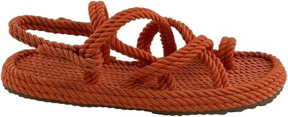 Orange Neolit Sole Women's Rope Slippers - Propilal Outer & Inner Material, Backstrap Closure for Comfortable and Stylish Wear