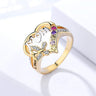 Mother'S Day Gift Hollow Heart English Letter Love Mom Rhinestone Butterfly Finger Ring Jewelry Gift