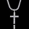 Cross Pendant Necklace Hip Hop 4Mm 5Mm Vvs Moissanite Diamond Tennis Chain 925 Silver for Women Men Jewelry