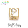 Handicraft Luxury Cubic Zirconia 26 Alphabet Letter Beads Supplies for Women Beadwork DIY Name Jewelry Making Square Beads