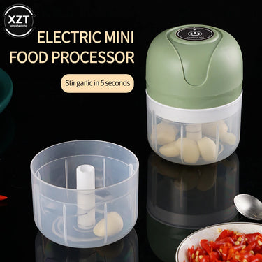 Electric Mini Garlic Chopper USB Meat Grinder Garlic Masher Machine Sturdy Durable Crushed Ginger Vegetable Crusher Kitchenware